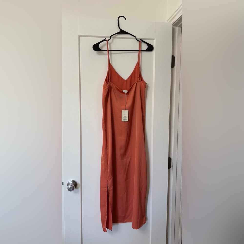 Coral Spaghetti Strap Dress
